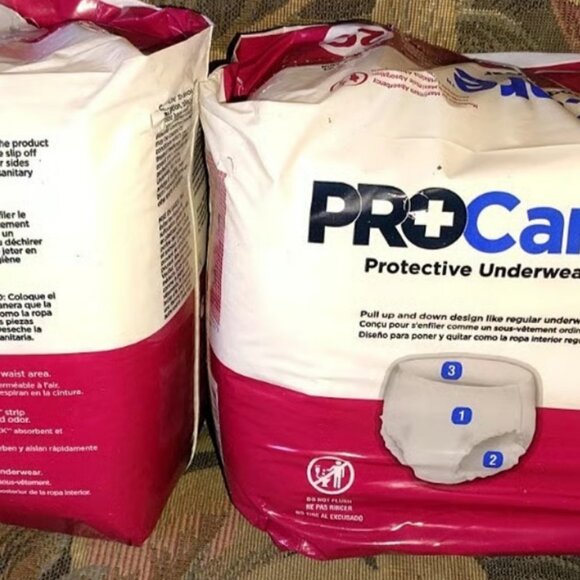 Two New Packages Of ProCare Disposable Protective Underwear Size Medium 34" - 46 - Picture 6 of 6